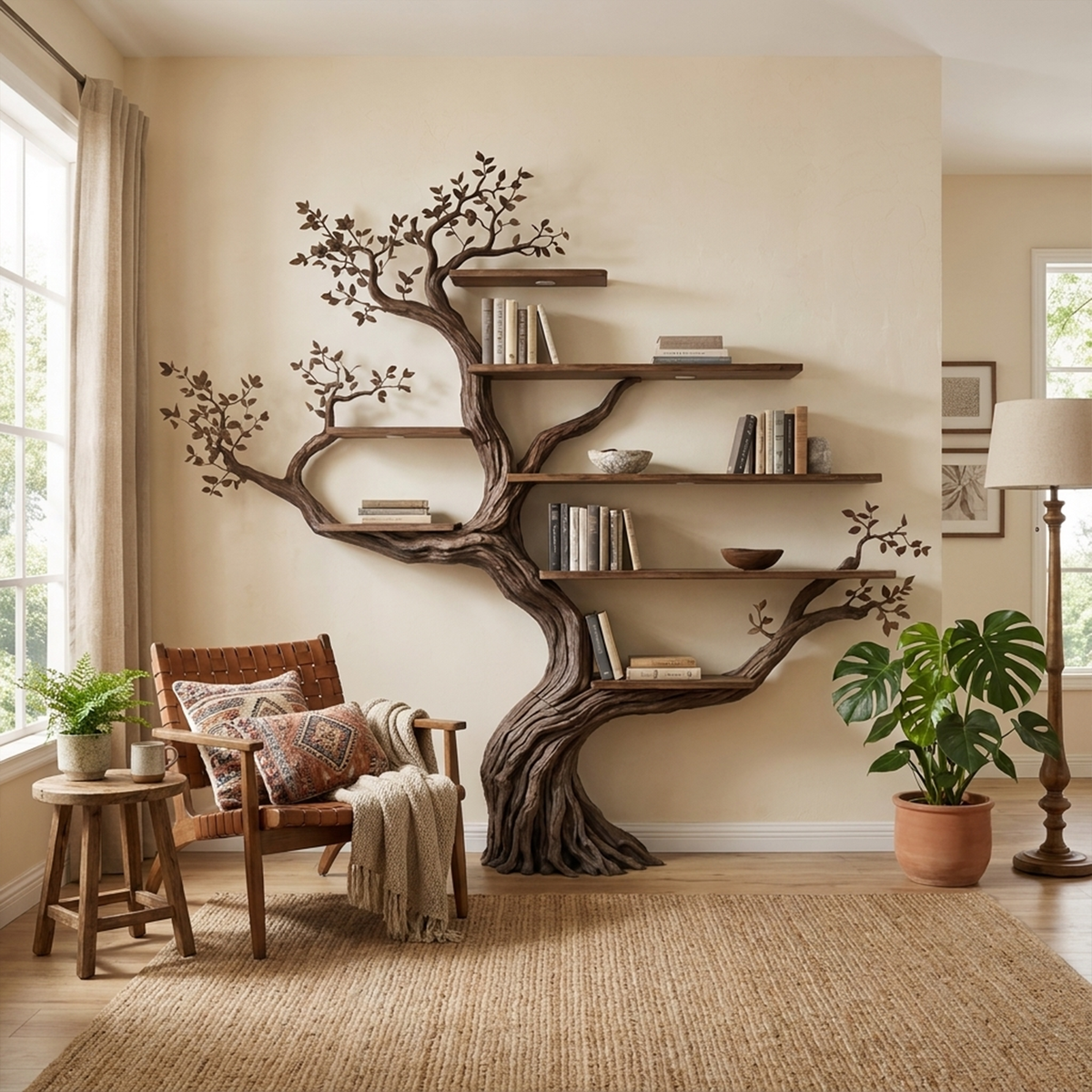 Modern Organic Tree Bookshelf
