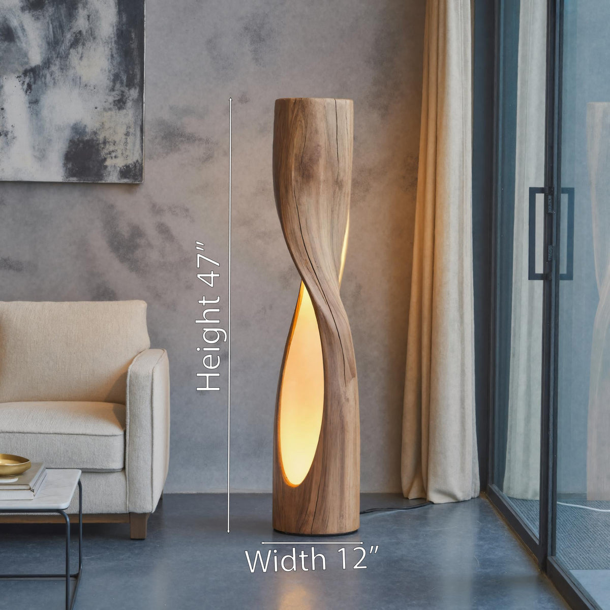 Artistic Twisted Floor Lamp For Bedroom Or Living Room