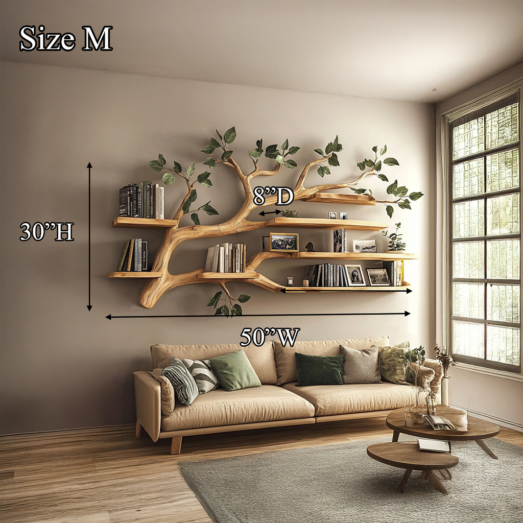 Rustic Tree Wall Shelf